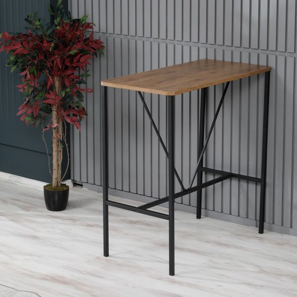 HANAH HOME Barski sto Nordic, braon/crna - 118BRN1173