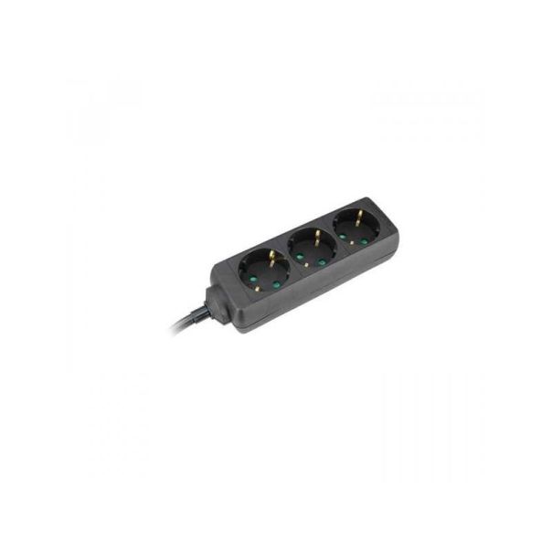 COMMEL Produžni Kabl 3 Utičnice 16A 3500W Crna 1,4m H05VV-F 3G1 - 119009
