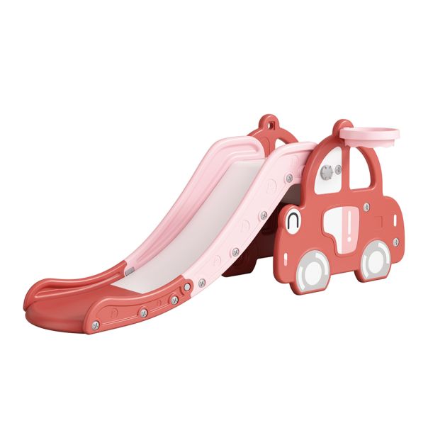 PREMIUM STIL Dečiji tobogan Autić sa košem roze - 11901-1