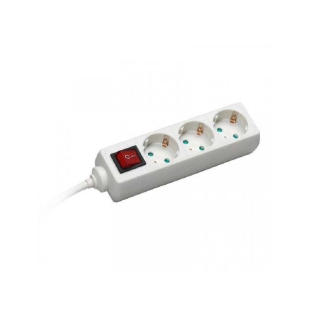 COMMEL Produžni kabl sa 3 utičnice 16A 250V 3500W sklopka, 3m, C0815, bela - 119429