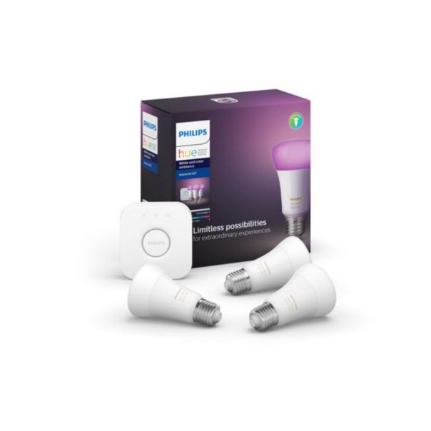 PHILIPS LED HUE sijalica RGB SET 3/1 9W (60W) A60 E27 + BRIDGE - PH052