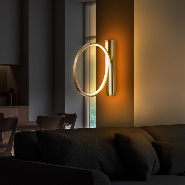 OPVIQ LED zidna lampa Halka 13305, zlatna - EP3007638