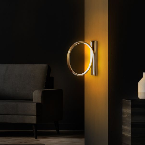 OPVIQ LED zidna lampa Halka 13305, zlatna - EP3007638