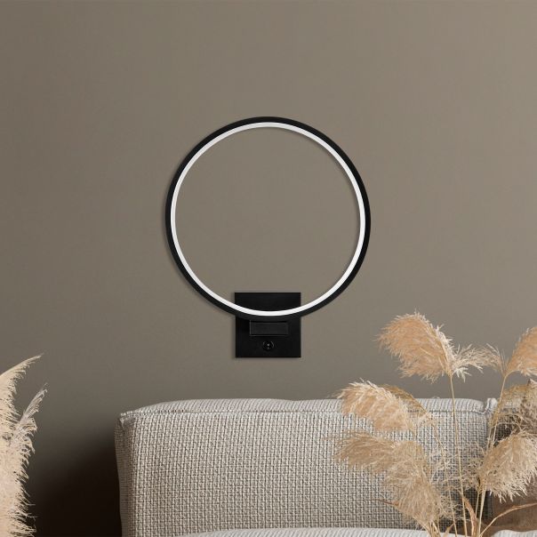 OPVIQ LED zidna lampa Halka 13309, crna - EP3007644