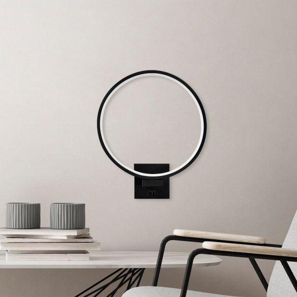 OPVIQ LED zidna lampa Halka 13309, crna - EP3007644