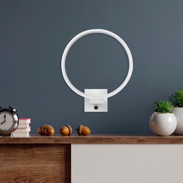 OPVIQ LED zidna lampa Halka 13310, bela - EP3007647