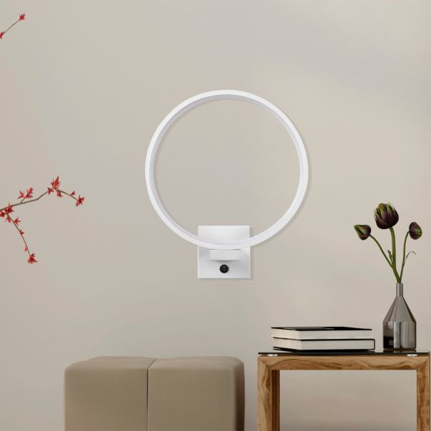 OPVIQ LED zidna lampa Halka 13310, bela - EP3007647