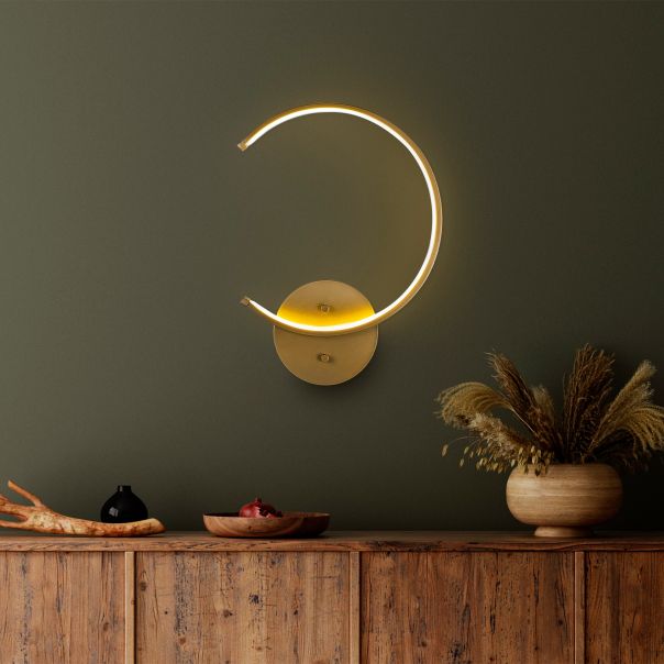 OPVIQ LED zidna lampa Moon 13329, zlatna - EP3007653