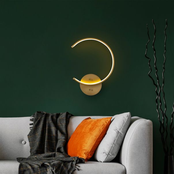 OPVIQ LED zidna lampa Moon 13329, zlatna - EP3007653