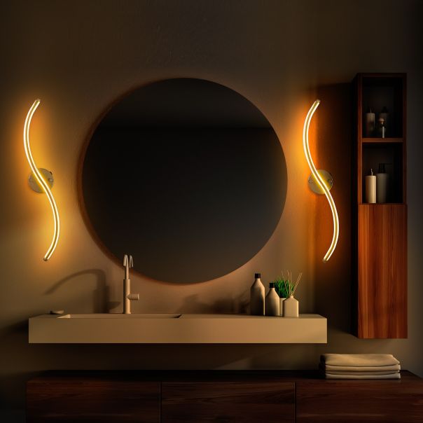 OPVIQ LED zidna lampa Yılan 13280, zlatna - EP3007659