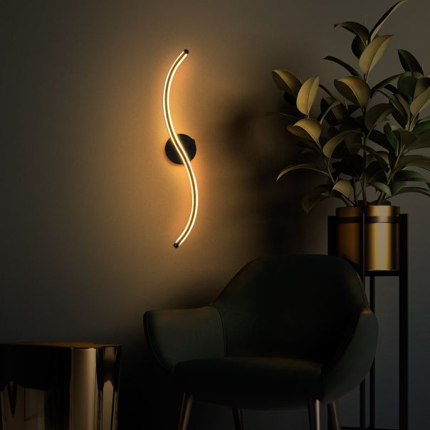 OPVIQ LED zidna lampa Yılan 13281, crna - EP3007662