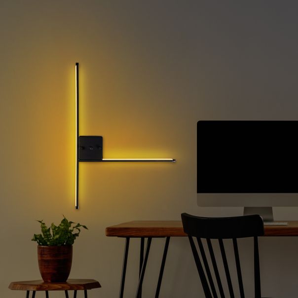 OPVIQ LED zidna lampa Sarf 13615, crna - EP3007695