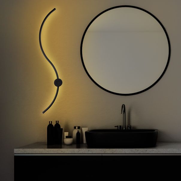 OPVIQ LED zidna lampa Uyan 13601, crna - EP3007704
