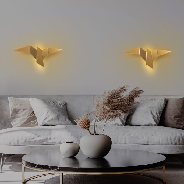 OPVIQ Zidna lampa Pacalı 13503 L, zlatna - EP3007746