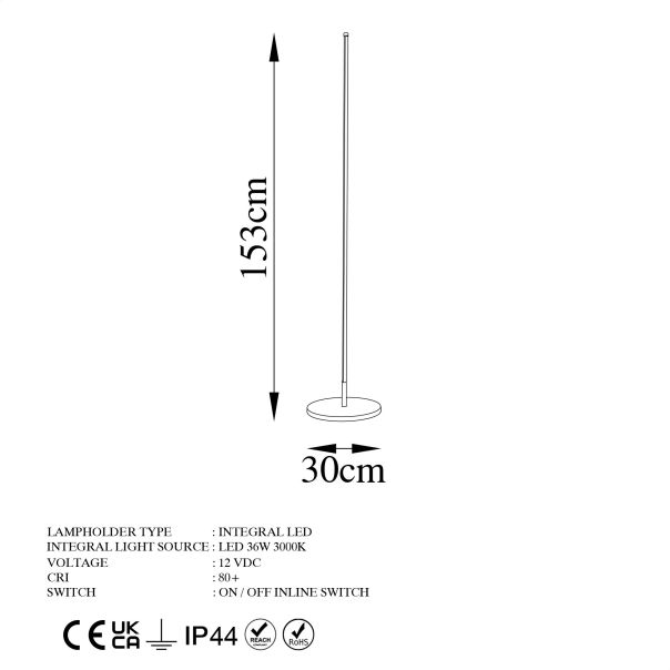 OPVIQ Podna LED lampa Only 13317, crna - EP3007797