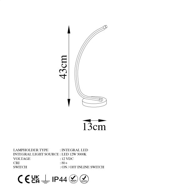 OPVIQ Stona LED lampa Bevel 13322, zlatna - EP3007815