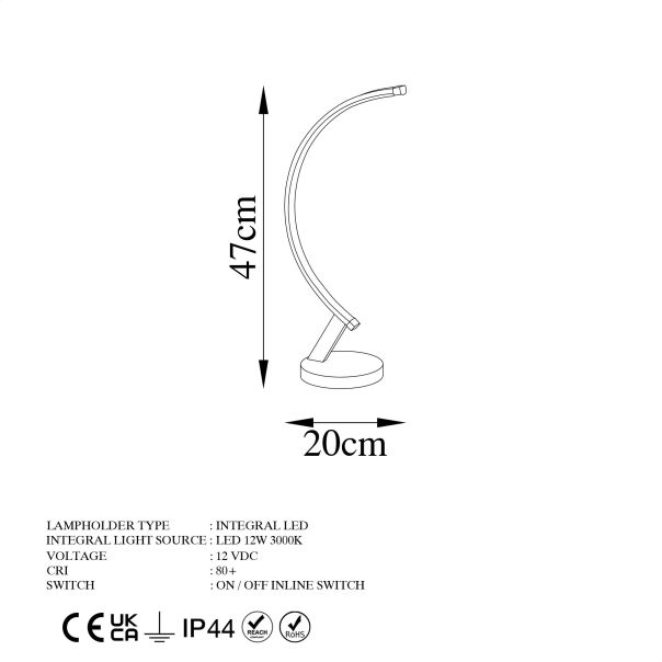 OPVIQ Stona LED lampa Bevel 13324, zlatna - EP3007824