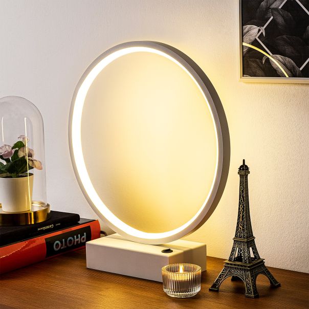 OPVIQ Okrugla LED stona lampa Halka 13308, bela - EP3007830