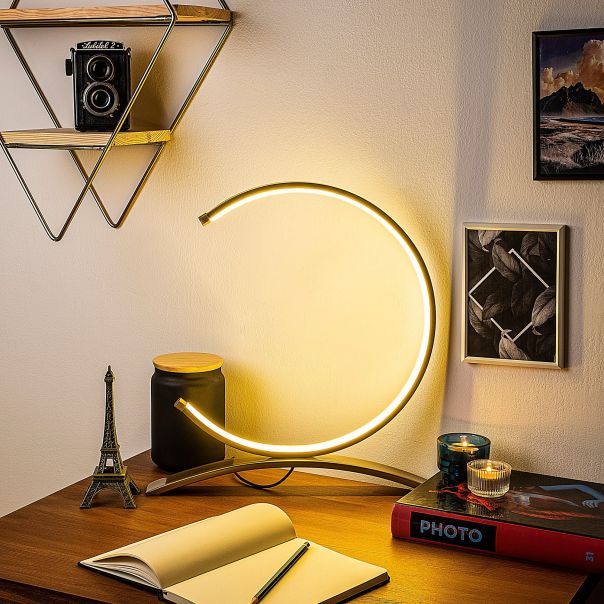 OPVIQ Stona LED lampa Moon 13331, zlatna - EP3007836