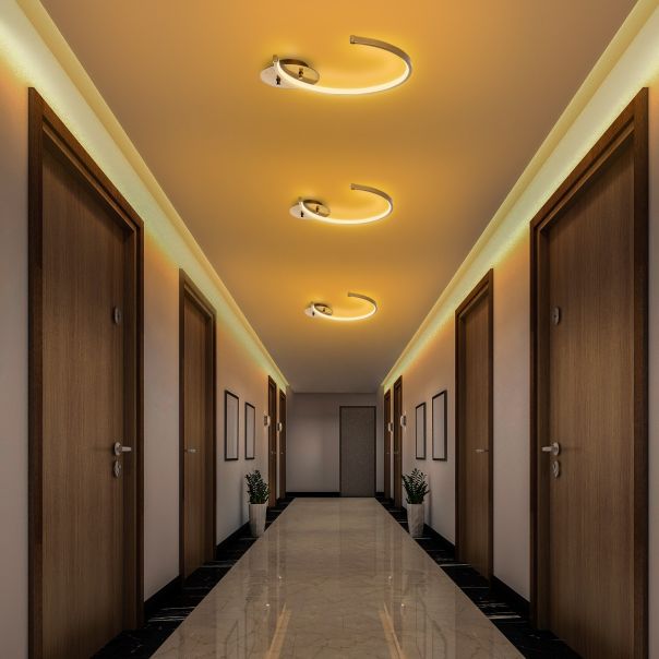 OPVIQ LED plafonjera Moon 13326, zlatna - EP3007884