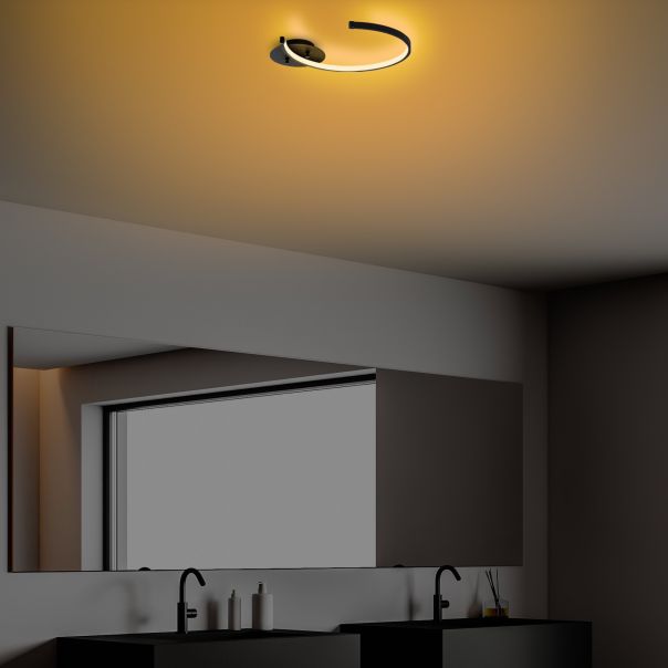 OPVIQ LED plafonjera Moon 13327, crna - EP3007887
