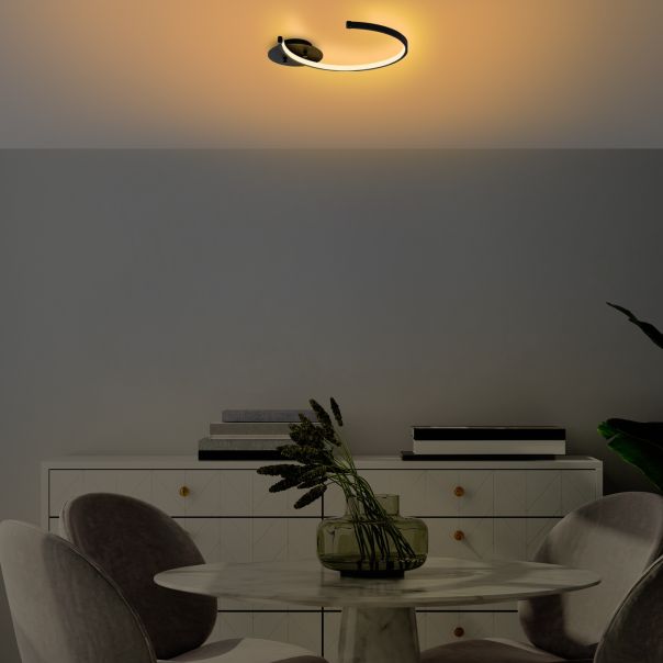 OPVIQ LED plafonjera Moon 13327, crna - EP3007887