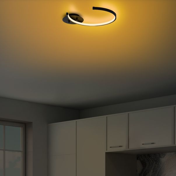 OPVIQ LED plafonjera Moon 13327, crna - EP3007887