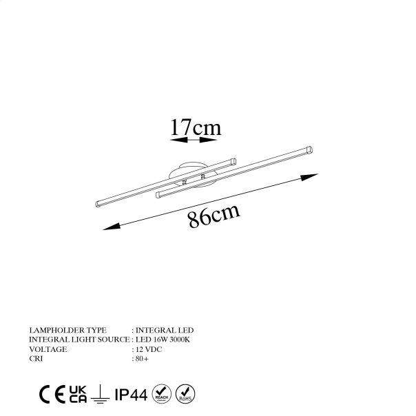 OPVIQ LED plafonjera Umut 13296, crna - EP3007890