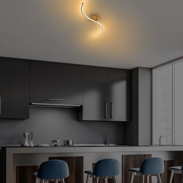 OPVIQ LED plafonjera Yılan 13279, zlatna - EP3007896