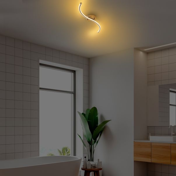 OPVIQ LED plafonjera Yılan 13279, zlatna - EP3007896