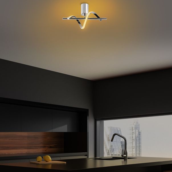 OPVIQ LED Plafonjera Lıkma 13517, srebrna - EP3007908