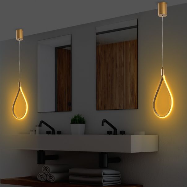 OPVIQ LED visilica Damla 13538, zlatna - EP3007920