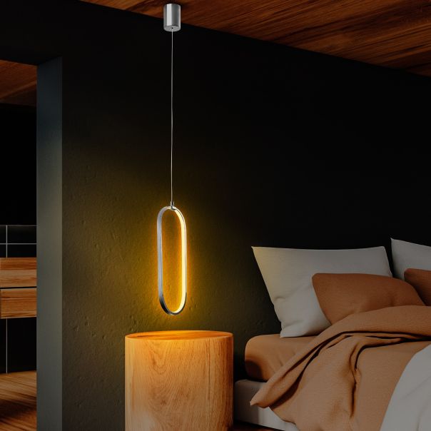 OPVIQ LED visilica Can 13563, srebrna - EP3007938