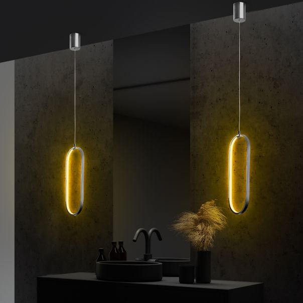OPVIQ LED visilica Can 13563, srebrna - EP3007938