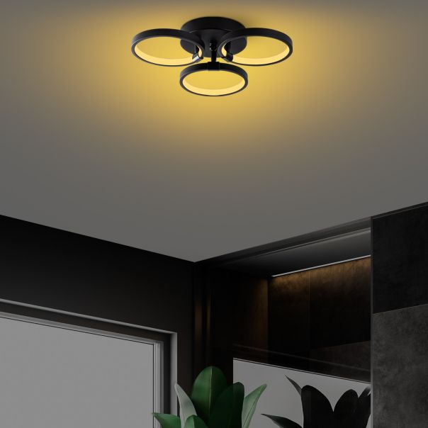 OPVIQ LED plafonjera Halka-13310, crna - EP3007965