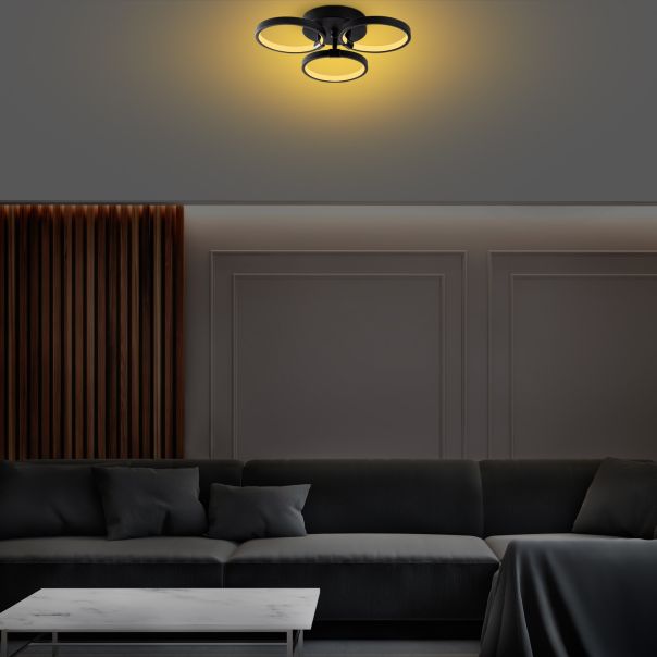 OPVIQ LED plafonjera Halka-13310, crna - EP3007965