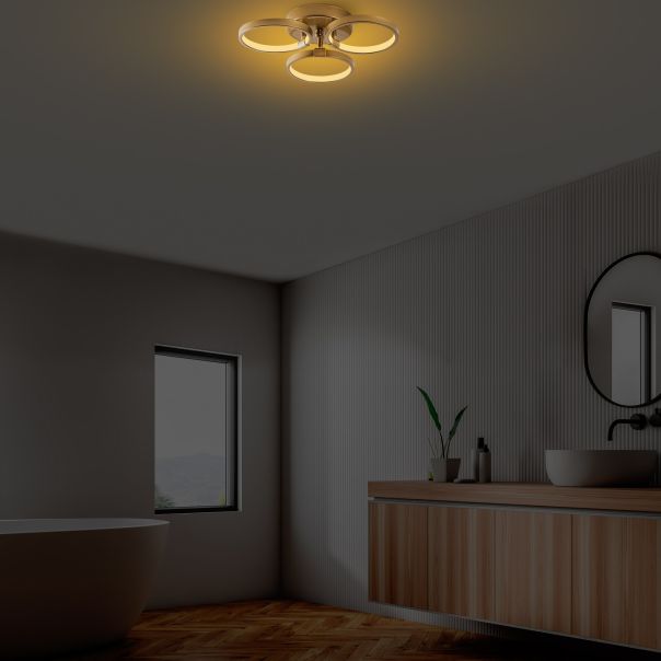 OPVIQ LED plafonjera Halka-13311, zlatna - EP3007968