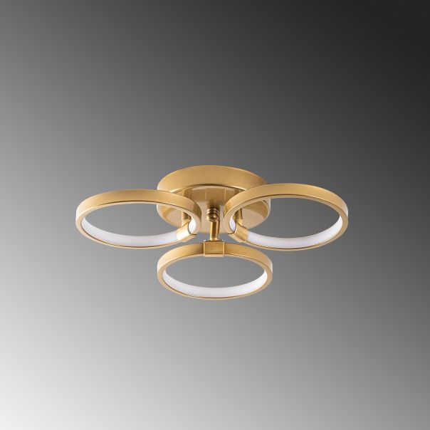 OPVIQ LED plafonjera Halka-13311, zlatna - EP3007968