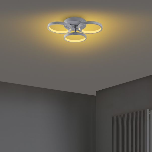 OPVIQ LED plafonjera Halka-13313, siva - EP3007974