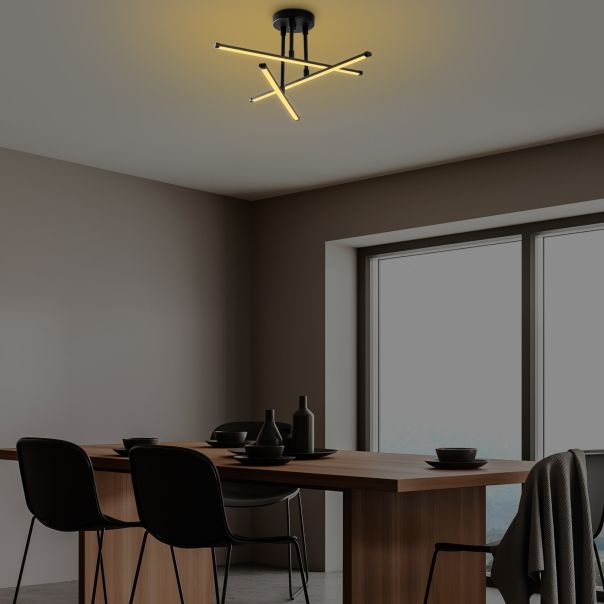 OPVIQ LED luster Ledflower 13649, crna - EP3007977