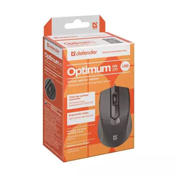 Miš Defender Optimum MB-270 crni - EP1912852