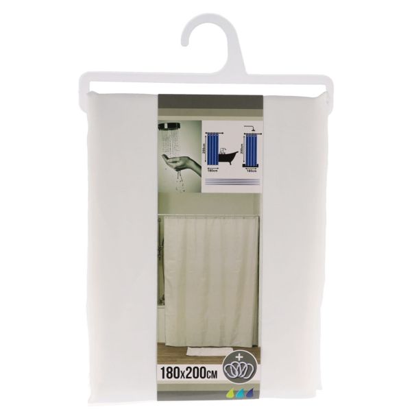 TENDANCE Zavesa za kadu 180x200cm, bela - 1204100