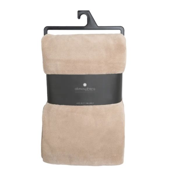 ATMOSPHERA Ćebe microplush 230x180cm poliester bež - 120503D