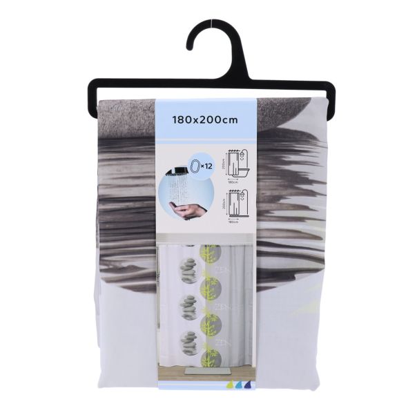 TENDANCE Zavesa za kadu sa 12 kukica 180x200cm Palaos - 1205667