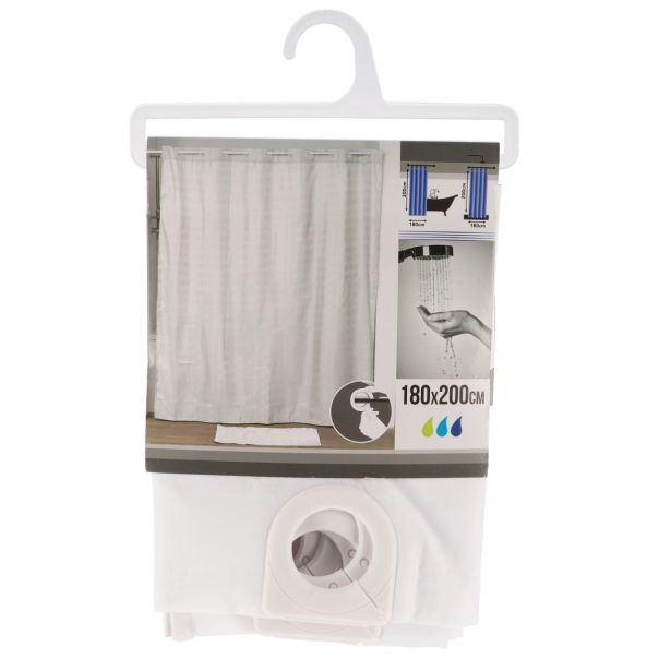 TENDANCE Zavesa za kadu 180x200cm, bela - 1207100