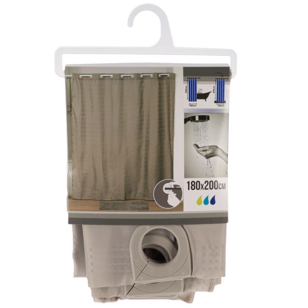TENDANCE Zavesa za kadu 180x200cm, bež - 1207165