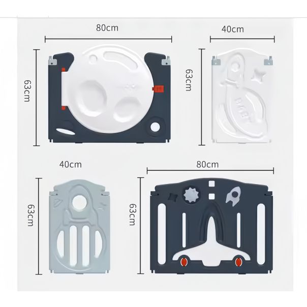 PREMIUM STIL Dečija ogradica Plava Raketa 200*160cm - 12073-1