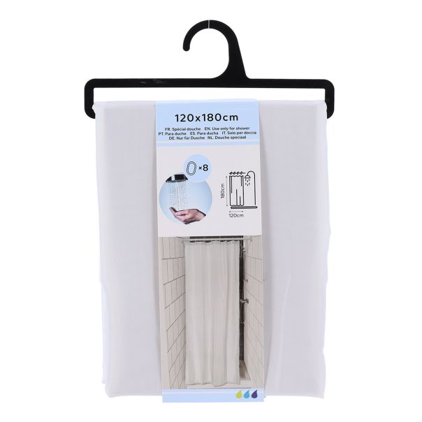 TENDANCE Zavesa za kadu 120x180cm, bela - 1210100