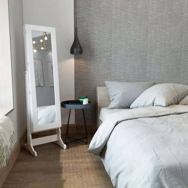 TIMELESS TOOLS Ormar za Šminku sa Ogledalom i LED Osvetljenjem 156x41x37 - 1211-1-1-1-1-1-1-1