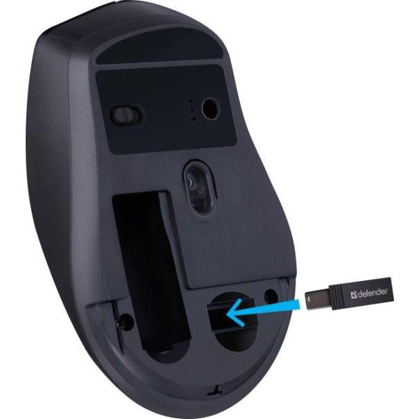 Bežični miš Defender Effect X MS-095/1600 dpi Crni - EP1998064